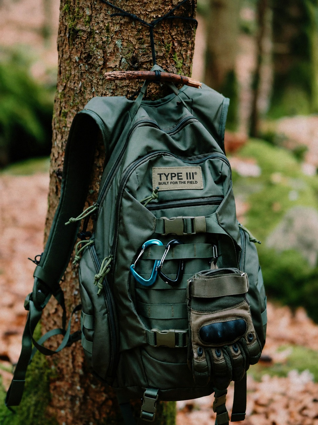 Backpack and outdoor gear ready for use
